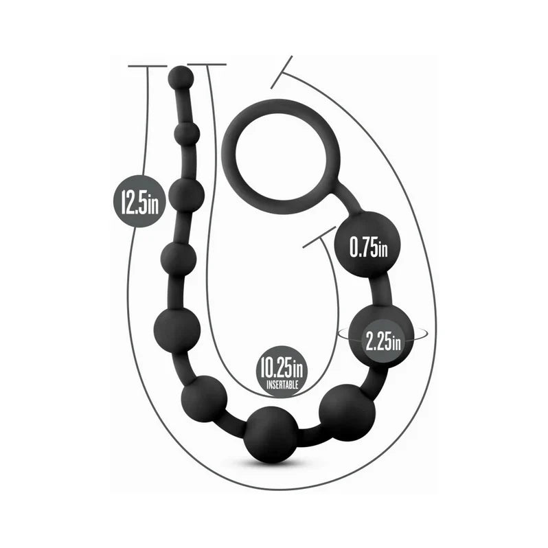 Anal Adventures Platinum Silicone 10 Anal Beads
