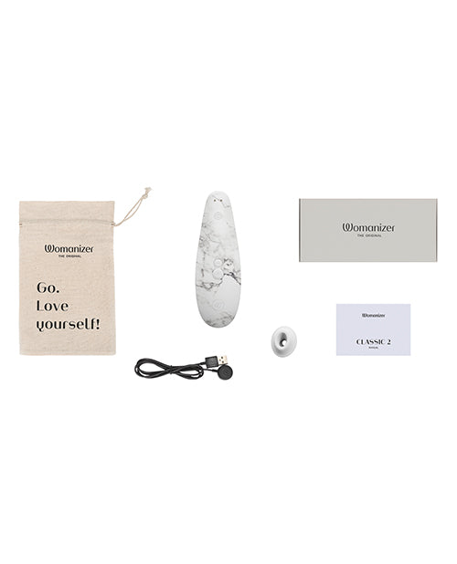 Womanizer x Marilyn Monroe Special Edition Classic 2 Clitoral Stimulator - White Marble
